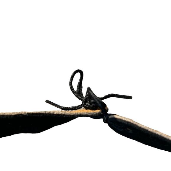 Boho Black Suede and Blue Embroidered Fabric Tie Belt - Picture 6 of 6